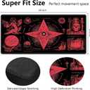for MTG Playmat 24" x 14" with High Elastic Rubber Base Non-Slip Rubber Sole HD Printing for TCG Mat Magic Playmats MTG Game Mat, Red Eyes Demon Ship Skeleton