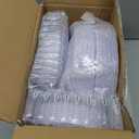 U-QE 100 Pieces White Plastic Plates - White Disposable Plates - Premium Hard Plastic Disposable Plates for Wedding and Party Use Including 50 Dinner Plates 10 '' & 50 Dessert Plates 7.5 ''