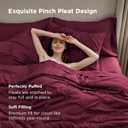 Bedsure Queen Comforter Set Burgundy - Bed in a Bag Queen Size Bedding 7 Pieces, GentleSoft Pintuck Bed Set Gift for Family, Pinch Pleat All Season Comforter with Sheets, Pillowcases & Shams