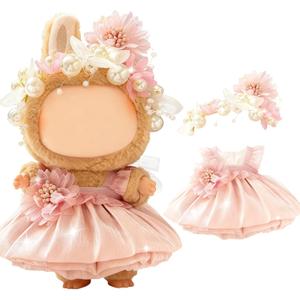Pink Doll Clothes for 17cm (NO Doll)  Cute Dress Dolls Outfit Accessories for a Unique Dressed-Up Look  Fashion Kawaii Accessories Dress 1 C