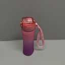 OLDLEY Kids Water Bottle with Straw 15 oz BPA-Free Leak-Proof Motivational Water Bottles with Time Marker for School Sports Travel Gym, Easy to Use for Girls Goys, 1 Straw Lid, Pink Purple