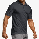 CQR Men's Polo Shirts, Tactical Short Sleeve Golf Performance Shirts, Lightweight Dry Fit UPF 50+ Pique Size XL
