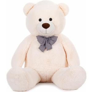 Toys Studio 5 Feet Teddy Bear, 59'' Giant Big Bear Stuffed Animal Lifesize Bear for Baby Shower Centerpieces, Large Plush Toy for Kids Girls Valentine's Day Christmas Birthday, White