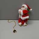 Climbing Santa Claus 9" Christmas Ornament Xmas Decoration Climbs Up and Down Battery Operated Toy with Light Music and Sound Animated Climbing on Beads Musical Moving Figure Xmas Christmas Ornament
