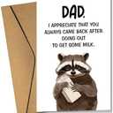 Pawzity Funny Fathers Day Card - Happy Fathers Day Cards for Dad from Daughter, Son, Kids - Funny Cards for Dad, Daddy - Single 5.3''x 8'' Folded Cute Greeting Card with Envelope Pack 10