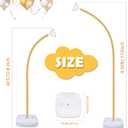 AerWo Balloon Arch Kit 9.35FT & 6FT, Free Bending Half Balloon Arch Stand with Base, Floor Gold Balloon Arch Frame Backdrop for Wedding Birthday Party Baby Shower Yard Lawn Home Christmas Decorations