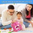 Wooden Activity Cube | Montessori Toys for 1 2 3 Year Old Toddlers | One Year Old 1st First Birthday Gift | Educational Toys for 12+ Months Baby Boys Girls | Bonus Sorting & Stacking Game (Pink)