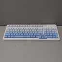 AULA S99 Gaming Keyboard, Wireless Computer Keyboards, Tri-Mode Bluetooth Creamy Custom Keyboard with Number Pad, RGB Backlit Media Knob Cute Programmable Keyboard for PC Gamer - Gradient Blue