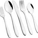 Hespama 60 Pieces Silverware Set Service for 12, Stainless Steel Kitchen Flatware