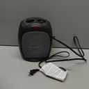 Amazon Basics Ceramic Space Heater, Portable Indoor Heating Solution, With Overheat and Tip-Over Protection, Thermostat, Non-Oscillating, 1500W, 7.52"D x 6.34"W x 9.45"H, Black