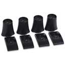 Wall Nanny Extender - 6 Inch Baby Gate Extension Kit -3 Inches Each Side - (Made in USA) Extends Pressure Gates + Protects Walls + Stabilizes Gate - for Child, Pet & Dog Gates (4 Pack) Black