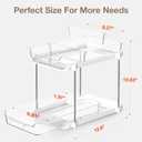 Delamu 2-Tier Multi-Purpose Bathroom Under Sink Organizers and Storage, Stackable Kitchen Pantry Organization, Pull Out Medicine Cabinet Organizer with Movable Dividers, White, 1 Pack