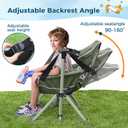 Kids Hammock Chair,Adjustable Kids Camping Chair,Folding Chair with Stand,Portable Hammock Chair for Camping, Travelling and Patio,Green,Supports 135 LBS, Large