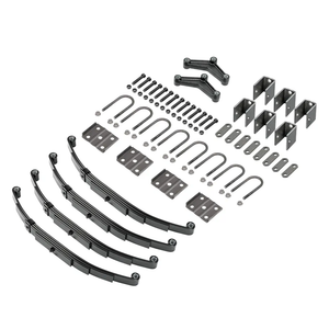 HECASA 25-1/4 Trailer Leaf Springs for 3500lbs Tandem Trailer Axle Suspension & U-Bolt & Hanger Kit & Equalizer & Shackle Strap Replacement for SW4B Steel Anti-Rust Oil