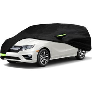 YIXIN Waterproof Car Cover Cover for 20052026 Honda Odyssey Minivan 190T Custom Fits 100% Water Resistant Wind Belt and Single Door Zipper, Up to 205" L (Blackfor Honda Odyssey)