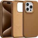 Magnetic for iPhone 15 Pro Max Case 6.7", Premium Liquid Silicone Case,[Compatible with Magsafe][Soft Anti-Scratch Microfiber Lining],Slim Thin Shockproof Phone Cover-Light Brown