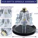 2 Pack 918-06977A Spindle Assembly with 756-05034A Idler Pulley for MTD Cub Cadet 46 inch Deck XT1-LT46, XT2-LX46, LT46, Craftsman T225 T240 T2800 Troy Bilt 46 Replaces 918-06977 618-06977A