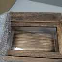 Cologne Organizer for Men,Perfume Stand Holder,Cologne Shelf, Solid Wood Cologne Stand with Drawer Storage and Clear Window,Organizador de Perfumes,Perfume Stand Organizer,Brown