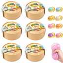 6 PCS Squeeze Dumplings Blind Box, Random Dumplings, Sensory Dumpling Stress Balls, Stretchable Desk Toys with Food Steamer for Kids Adults
