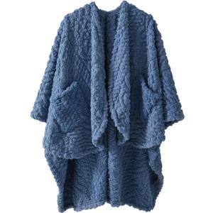 Royoliving Fuzzy Sherpa Wearable Fleece Blanket with Pockets for Adults, Ultra Soft Plush Shawl TV Throw Blankets (Denim, 58'' x 64'') Royoliving Fuzzy Sherpa Wearable Fleece Blanket with Pockets for Adults, Ultra Soft Plush Shawl TV Throw Blankets (Denim, 58'' x 64'')