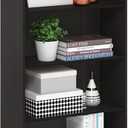 Furinno PASIR Book Shelf, 4-Tier Bookshelf, Bookcase with Open Shelf, 9.4 x 23.6 x 41.7, for Living Room, Bedroom, Home Office, Espresso