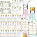 Chuangdi 22 Pack Baby Shower Mini Liquor Bottles 2oz Shot Bottle with Cap Baby Shower Favor for Guest Gender Reveal Party Favor Thank You Funnel Sticker for Guest Gift Newborn Baptism Party Decoration