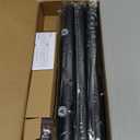 Zeerobee Curtain Rods for Windows 66 to 120, Black Curtain Rod, Adjustable 1 Inch Heavy Duty Outdoor/Indoor Modern Drapery Pole, 32"-120"