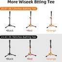 Kids Baseball Tee, 20.87 to 31.29 Inches Batting Tees for Baseball with Carry Bag, Portable Stable Baseball Tees for Hitting, Tripod Tanner Tee for Baseball Practice Stand Aged 3-8 Years