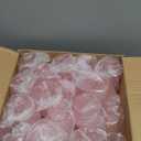 40 Pack Plastic Ribbed Wine Glasses, 14Oz Origami Disposable Wine Glasses Unbreakable Clear Plastic Cocktail Glasses Recyclable Shatterproof Reusable Wine Cups (14oz-pink-40pack)