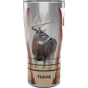 Tervis Traveler Deer Trio Triple Walled Insulated Tumbler Travel Cup Keeps Drinks Cold & Hot, 20oz, Stainless Steel (Multicolor)
