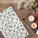 Qeheb Hello Winter Christmas Tree Kitchen Towels Set of 2, Christmas Dish Tea Towels for Kitchen, Rustic Winter Xmas Tree Holiday Decorative Hand Towels for Bathroom Decor, 16X24In