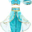 Funna Costume for Girls Princess Kids Dress Up Outfit Party Supplies 4-5 T