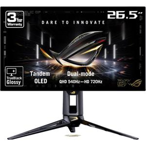 ASUS ROG PG27AQWP-G 27 Inch 20th Edition OLED Gaming Monitor, 26.5-inch, QHD, WOLED, Dual-Mode (QHD@540Hz, HD@720Hz), 0.02ms, 99.5% DCI-P3 Gamut, TrueBlack Glossy