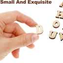 2 x VILLCASE 200pcs Mini Wooden Alphabet Letters, Unfinished Wood Slice, 0.6" A-Z Wood Pieces DIY Wooden Alphabet Spelling Educational Kit for Arts DIY Craft Home Decor