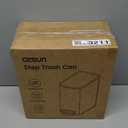 Cesun Small Bathroom Trash Can with Lid Soft Close, Step Pedal, 5 Liter / 1.3 Gallon Stainless Steel Garbage Can with Removable Inner Bucket, Waste Basket for Bathroom, Bedroom (White)