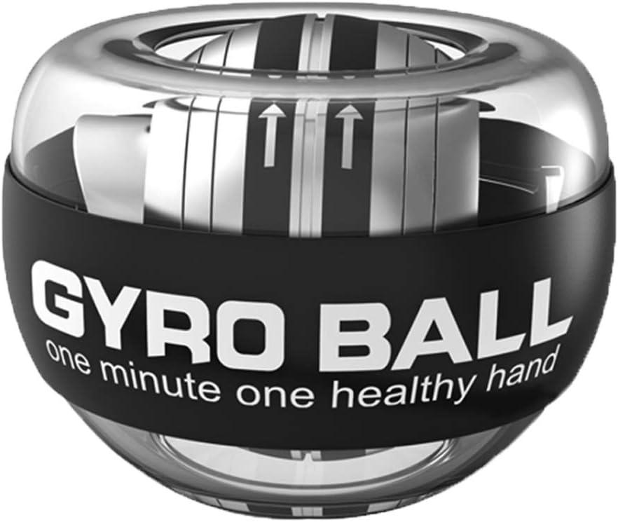 Auto-Start Wrist Power Gyro Ball, Wrist Strengthener and Forearm Exerciser for Stronger Arm Fingers Wrist Bones and Muscle with LED Lights (Colourful Light-Transparent)