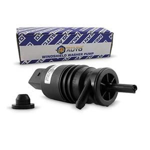 21323-232316B Windshield Washer Pump w/Grommet - Washer Motor Compatible with BMW, Mercedes-Benz - Replaces OEM #: 67128362154, 67128377612