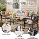 hyha 14Pcs Patio Cushion Covers, Stretch Outdoor Couch Cushion Covers, Washable Outdoor Chair/Sofa Slipcovers for Patio Furniture Cushions Protector with Elastic Bottom(Vintage Flower,Cover Only)