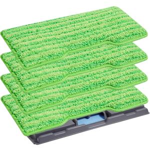 Reusable VacMop Replacement Pads Compatible with Shark VACMOP VM252 VM200 VM401 VM180 VM190 VM252C VM251 VC205 VM200P12, Washable Vac Mop Pads Refills with Upgraded Design of Dirt Chamber, 1+2+4 Pack