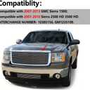 PIT66 Chrome Hood Molding Trim Moulding, Compatible with 2007-2013 GMC Sierra 1500/2007-2010 Sierra 2500 HD 3500 HD, GM1235109 10385156 Hood Panel Molding