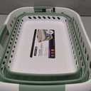 Laundry 360 Collapsible Laundry Basket | Portable | Space Saver Storage | Hold 2 Loads | Store Under the Bed or Closet | Good for Kids | Dorm | Bedroom | Large | White/Sage