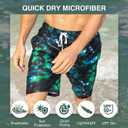 Kanu Surf Infinite Mens Swim Trunks Quick-Dry Bathing Suit Men, 9-inch Inseam (Size 5X, Black)