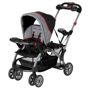 Baby Trend Sit N' Stand Children Kids Lightweight Foldable Portable Dual Front and Back Seat Ultra Stroller with Parent and Child Tray, Phantom