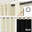 BGment Thermal Insulated 100% Blackout Curtains 96 Inch Length 2 Panels, Total Light Blocking Curtains for Bedroom, Grommet Window Drapes with Thick Black Liner, 55 Inch Wide Each Panel, Cream