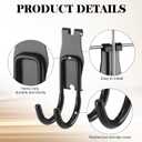 Duraaamo 12 Pack Gridwall Utility Hooks and Hangers Heavy Duty Gridwall Hanging Hooks Grid Wall Picture Holder Black Display Holder for Shop Retail Garage Storage Wall Panel Accessories (J Shape)