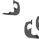 ARIES (4490 Nerf Bar Mount Kit, 6 inch , Black