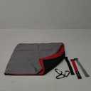 Handy Picks Microfiber Golf Towel (16" X 16") with Carabiner Clip, Waffle Pattern Golf Towel Hook and Loop Fastener - The Convenient Golf Cleaning Towel (Black/Grey/Red)