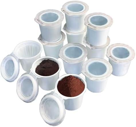 10 iFillCup Fillable K Cups - Ultrafine Filter for Sediment-Free Brew, Universal K Cup Brewer Compatibility, DeepBrew Filter Holds 50% More Coffee for Insanely Rich Brews (White)