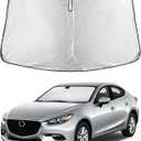 EcoNour Windshield Sunshade Compatible for Mazda 3 2014-2024 2025 2026, Sun Visor for Front Windshield & Window Sun Shade Cover, UV Heat Blocker & Protector, Car Accessories