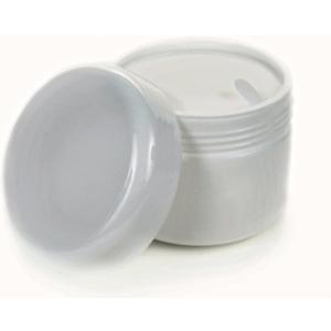 Vivaplex, 12, White, 4 oz Cosmetic Jars, with Inner Liners and Dome Lids